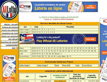 Tablet Screenshot of fr.alllotto.com